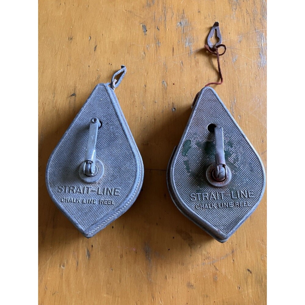 2 Vintage Irwin Auger Strait-Line Chalk Line Plumb Bobs